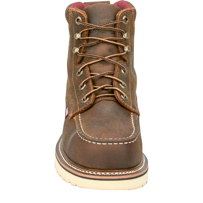 Justin Boot Company Men's Akron Hickory 6in Waterproof Steel Moc Toe Work Boot