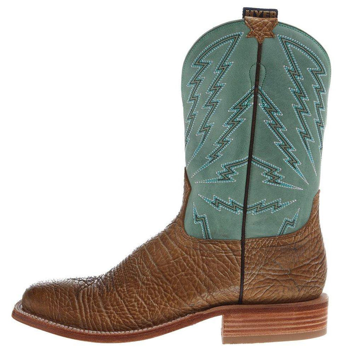 Hyer Boots Mens Hazelton Bullhide 11 In Burnished Cowhide Top Cowboy Boot