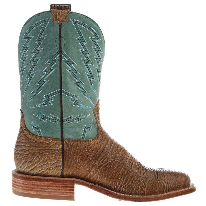 Hyer Boots Mens Hazelton Bullhide 11 In Burnished Cowhide Top Cowboy Boot