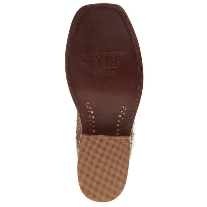 Hyer Boots Mens Hazelton Bullhide 11 In Burnished Cowhide Top Cowboy Boot