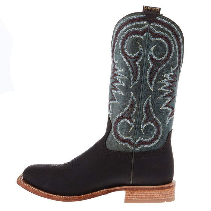 Hyer Boots Mens Codell Vintage Camel 13 In Denim Bravo Goat Top Cowboy Boot