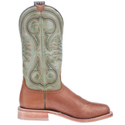 Hyer Boots Mens Codell Dark Chocolate Vintage Camel 13 In Olive Bravo Goat Top Cowboy