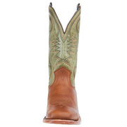 Hyer Boots Mens Codell Dark Chocolate Vintage Camel 13 In Olive Bravo Goat Top Cowboy