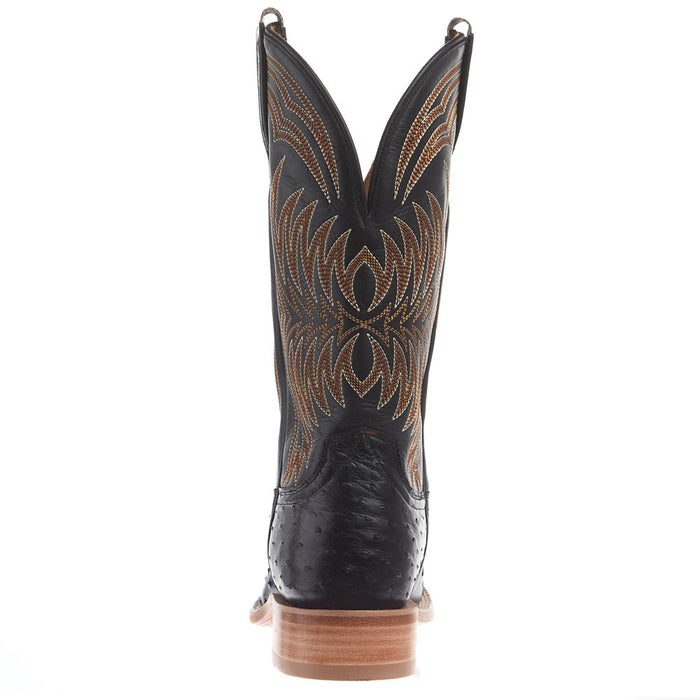 Hyer Boots Men's Langdon Black Full Quill Ostrich 13