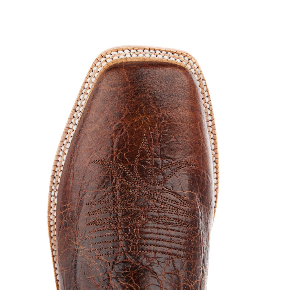 Hyer Boots Men`s Walton Brown Clay Cowhide 13In Slate Grey Goat