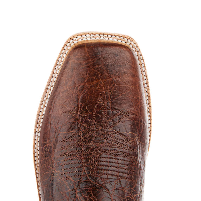 Hyer Boots Men`s Walton Brown Clay Cowhide 13In Slate Grey Goat Top Boots