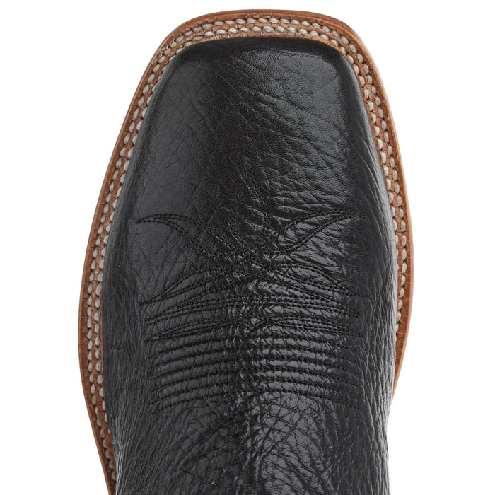 Hyer Boots Men's Sawyer Black Bull Hide Vamp 13in Marbled Tan Top Boot