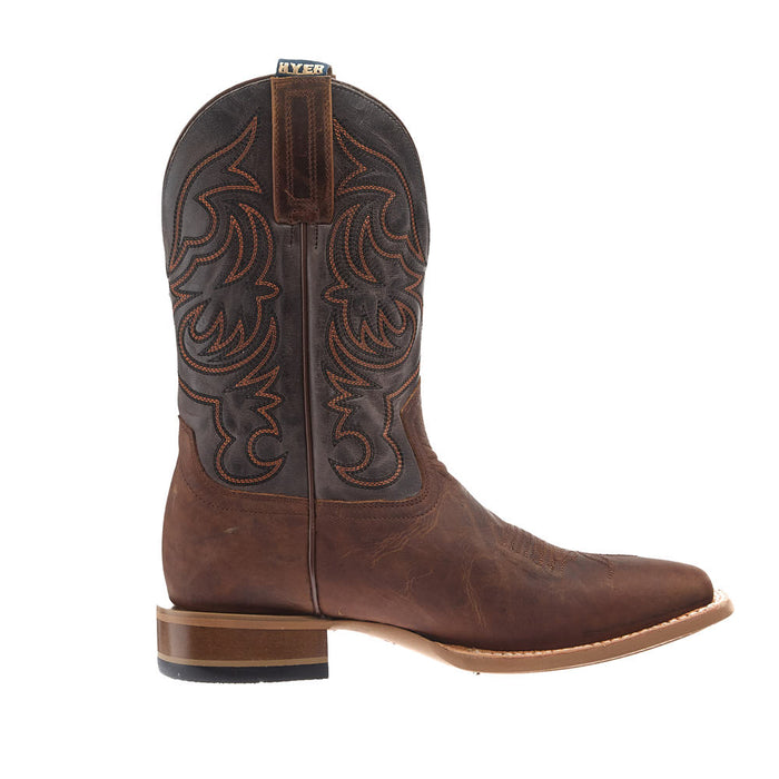 Hyer Boots Men's Bucklin Tan Crunch Cowhide Vamp 11in Light Coal Cowhide Top