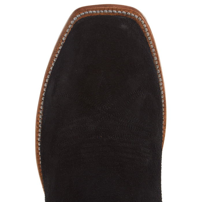 Hyer Boots Mens Culver Black Roughout 13 In Grass Vintage Goat Top Cowboy Boot