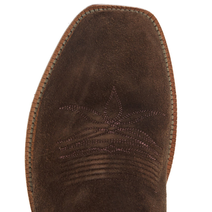 Hyer Boots Mens Culver Chestnut Roughout 13 In Eggplant Vintage Goat Top Cowboy Boot