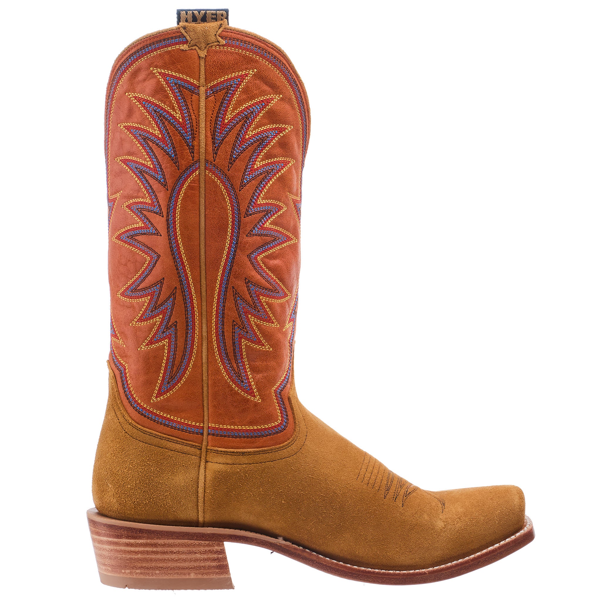 Hyer Boots Men`s Spearville 13In Tangerine Vintage Goat Top Cowboy Boo