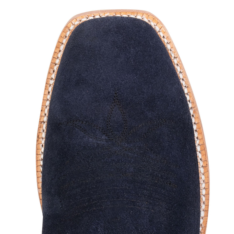 Hyer Boots Men`s Navy Roughout Culver 13In Black Top Cowboy Boot