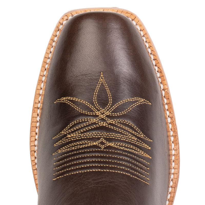 Hyer Boots Men`s Chocolate Maize 13In Matching Top Cowboy Boot