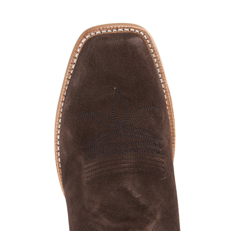 Hyer Boots Men's Burrton Chocolate Suede Vamp 13in Dusty Taupe Cowhide Top