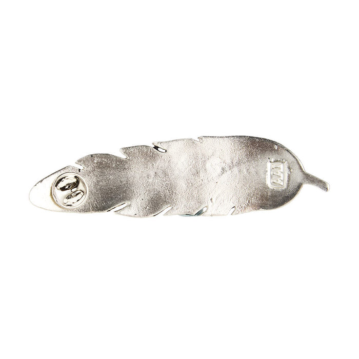 Austin Accent Inc. Silver and Black 4in Feather Hat Pin