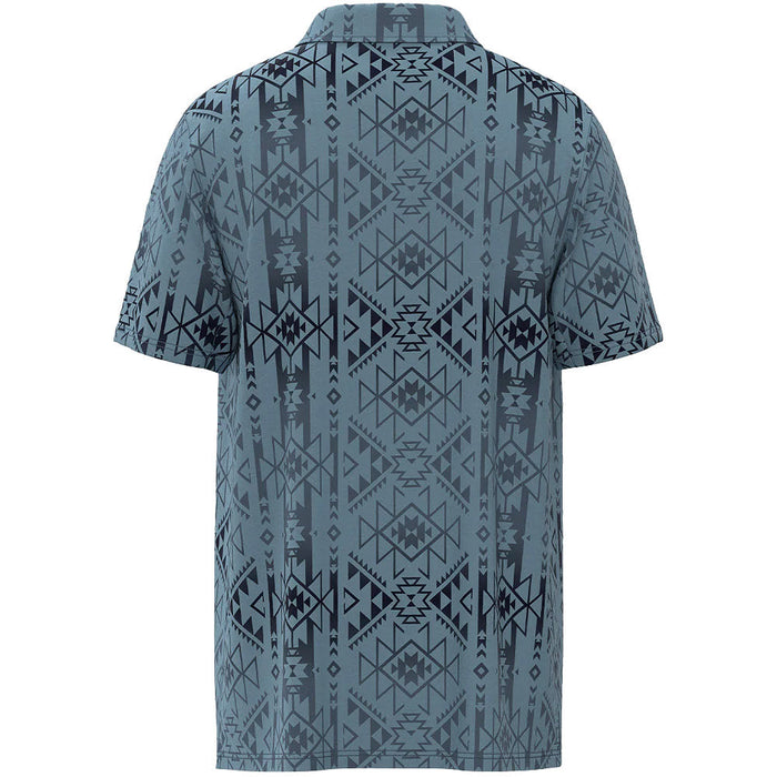 Hooey Cowboy Golf Weekender Blue Aztec Polo