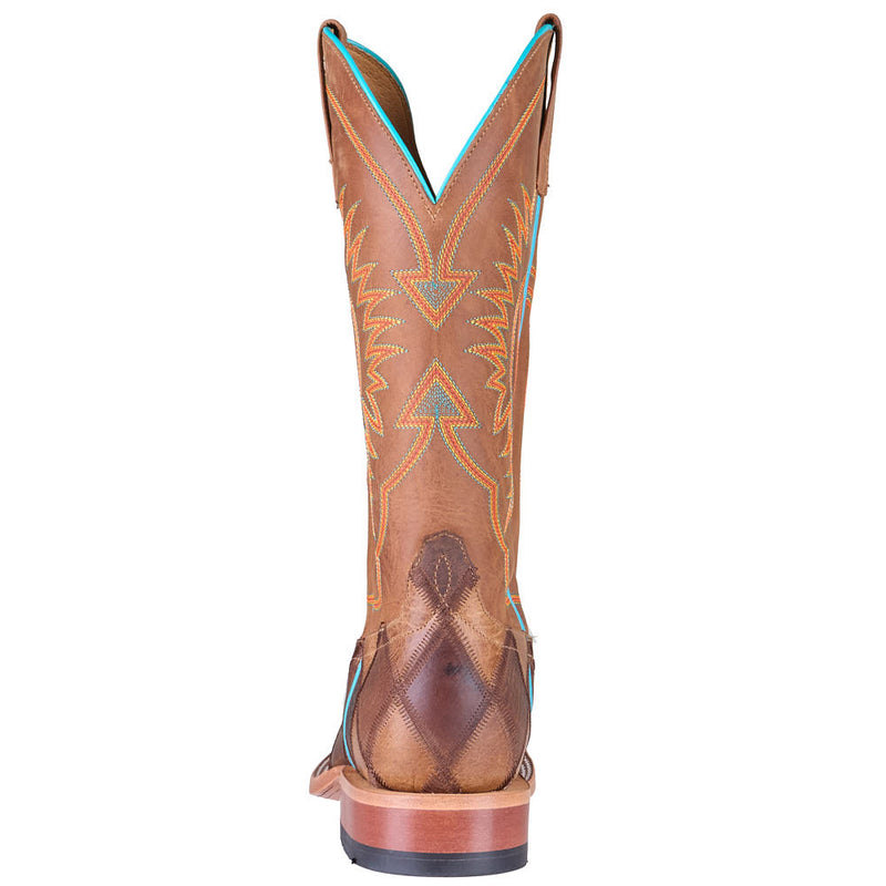 Horsepower Boots Men's Crazy Train Patchwork Vamp 13in Honey Top