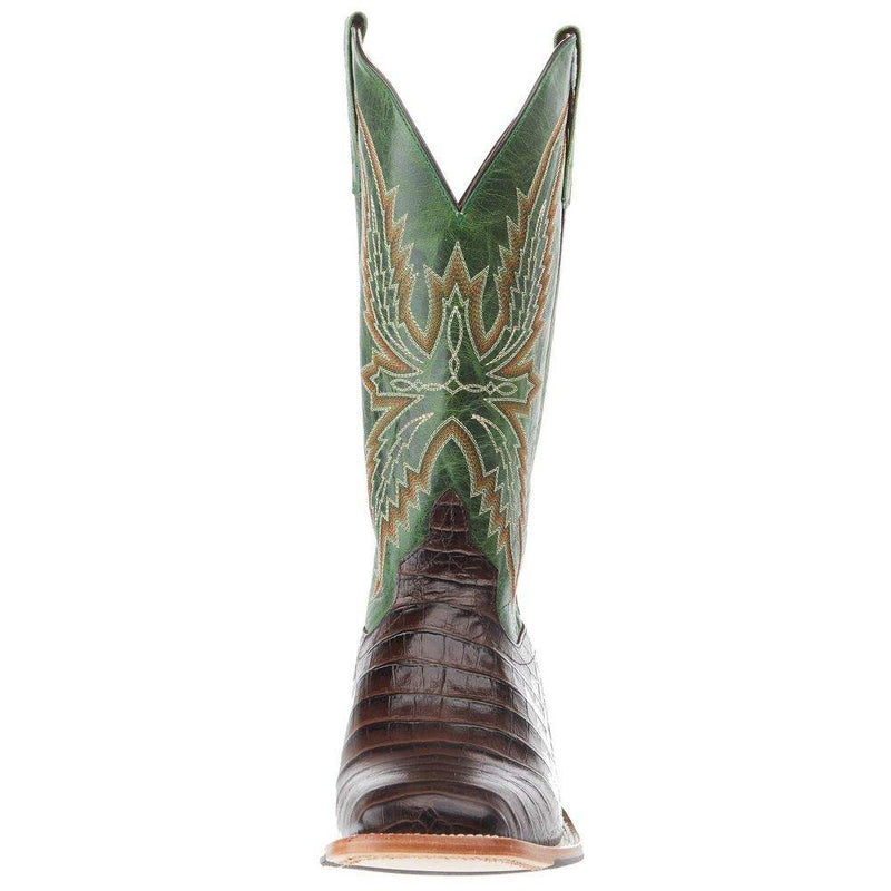 Horsepower Boots Men's Chocolate Caiman Print Cowboy Boot