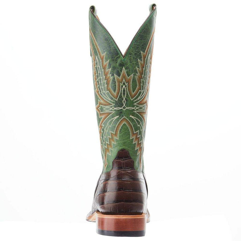 Horsepower Boots Men's Chocolate Caiman Print Cowboy Boot