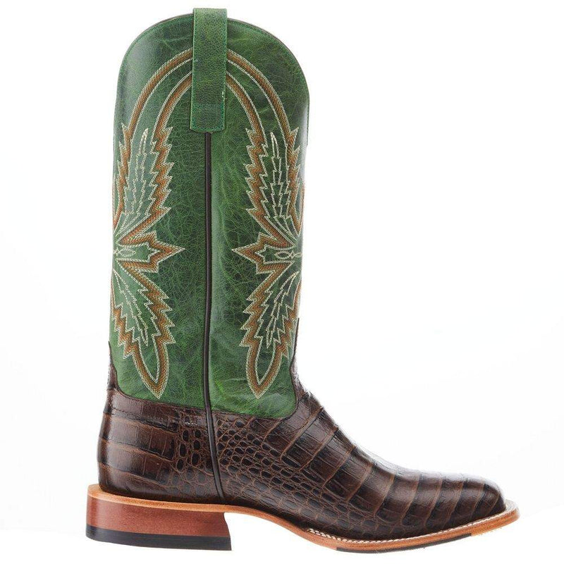 Horsepower Boots Men's Chocolate Caiman Print Cowboy Boot