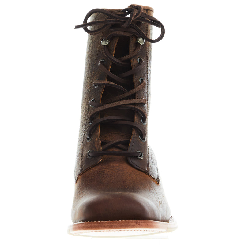 Horse Power Boots Mens Distressed Brown 7in Lace Up Boot