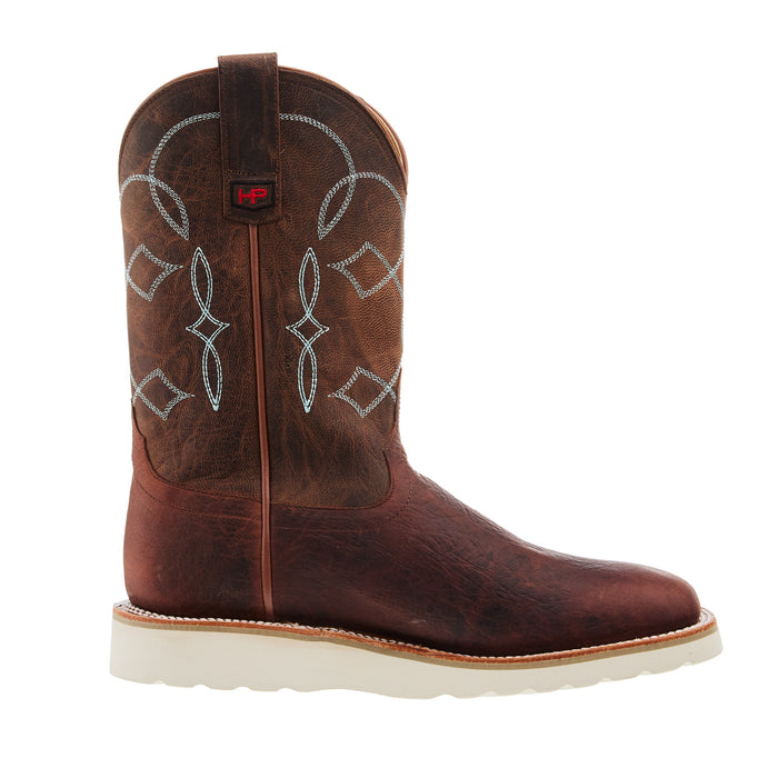 Horse Power Boots Men`s Swedge Cognac Distressed Vison Vamp Bone Mad Dog Top