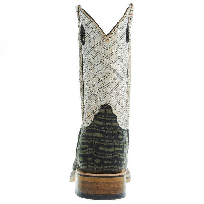 Horsepower Boots Men's Coco Vintage Caiman Print 12 In Top Steel Toe Work Boot