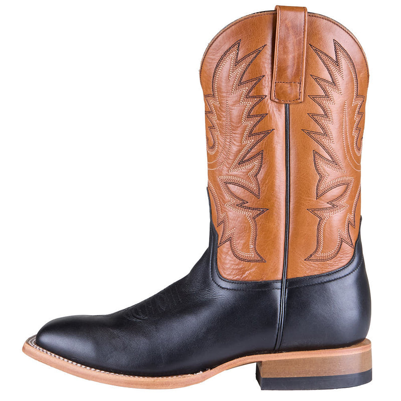 Horse Power Boots Men's Black Full Grain Vamp 11in Canuto Cinnamon Top