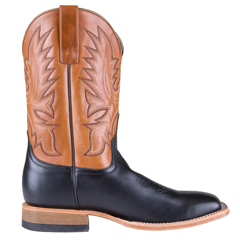 Horse Power Boots Men's Black Full Grain Vamp 11in Canuto Cinnamon Top