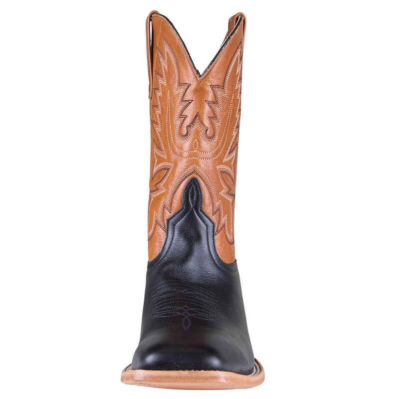 Horse Power Boots Men's Black Full Grain Vamp 11in Canuto Cinnamon Top