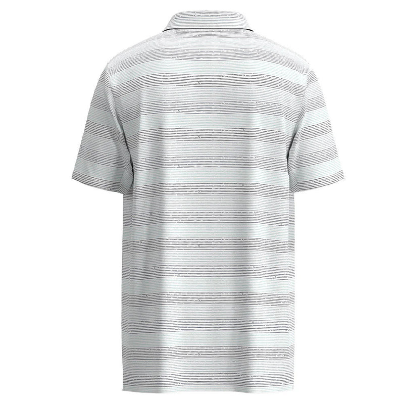 Hooey Men's White Cowboy Golf Stripe Polo