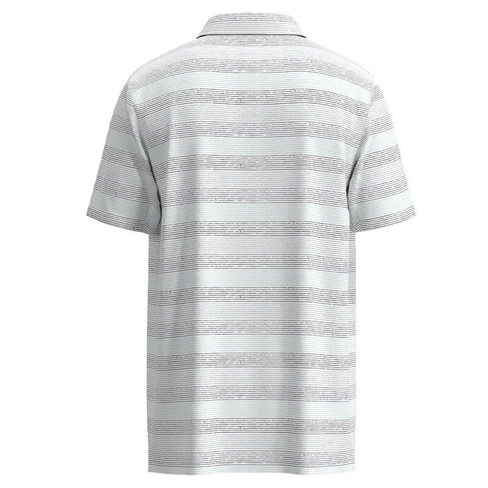 Hooey Men's White Cowboy Golf Stripe Polo