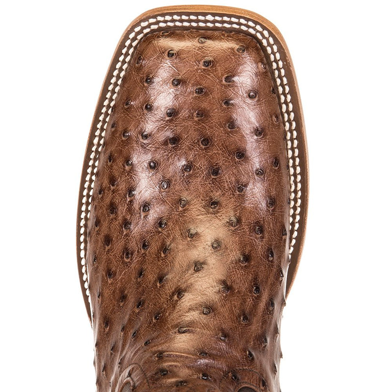 Horsepower Boots Mens Kango Tobac Full Quill Ostrich 13in Chocolate Cowboy Boots