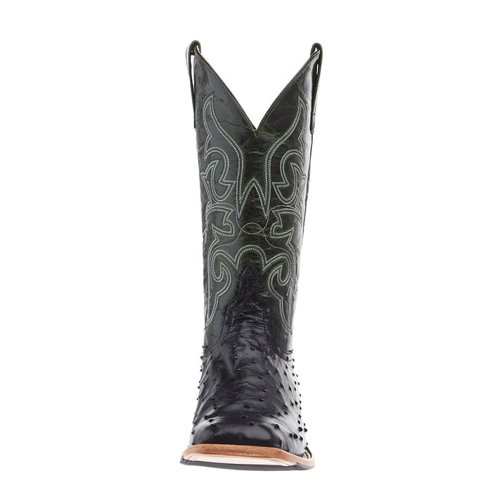 Horse Power Top Hand Men's Black Full Quill Ostrich 13in. Emerald Explosion Top