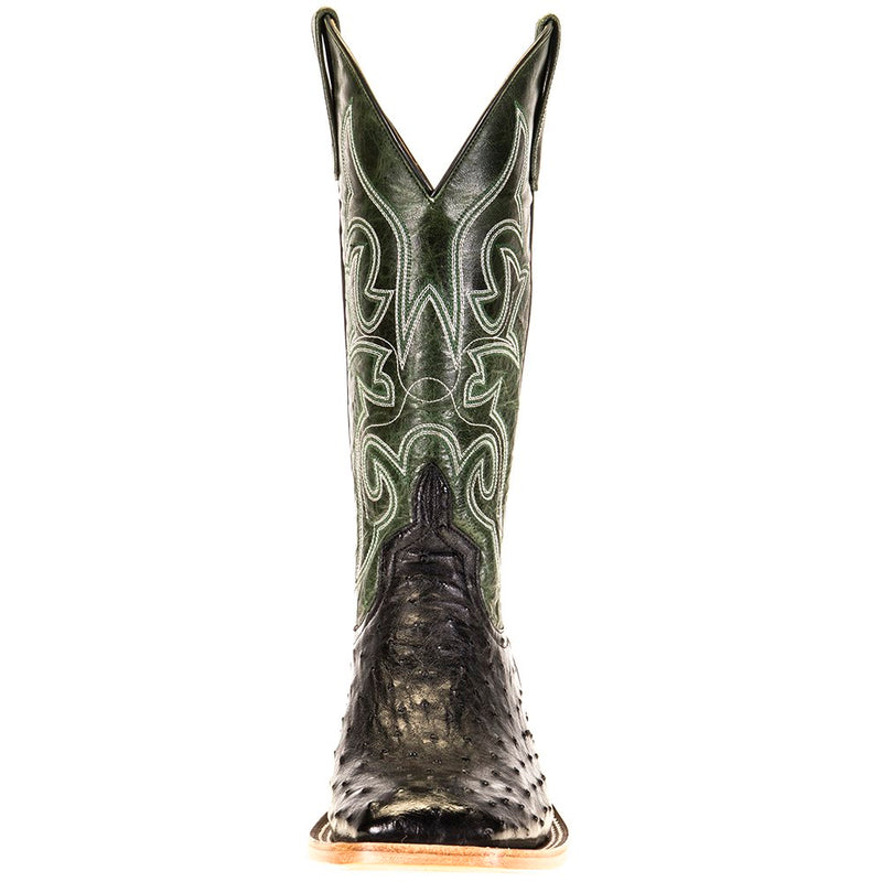Horse Power Top Hand Men's Black Full Quill Ostrich 13in. Emerald Explosion Top