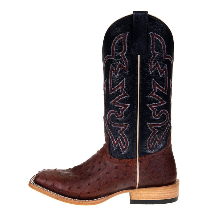 Horse Power Mens Cognac Lux Full Quill Ostrich Boots