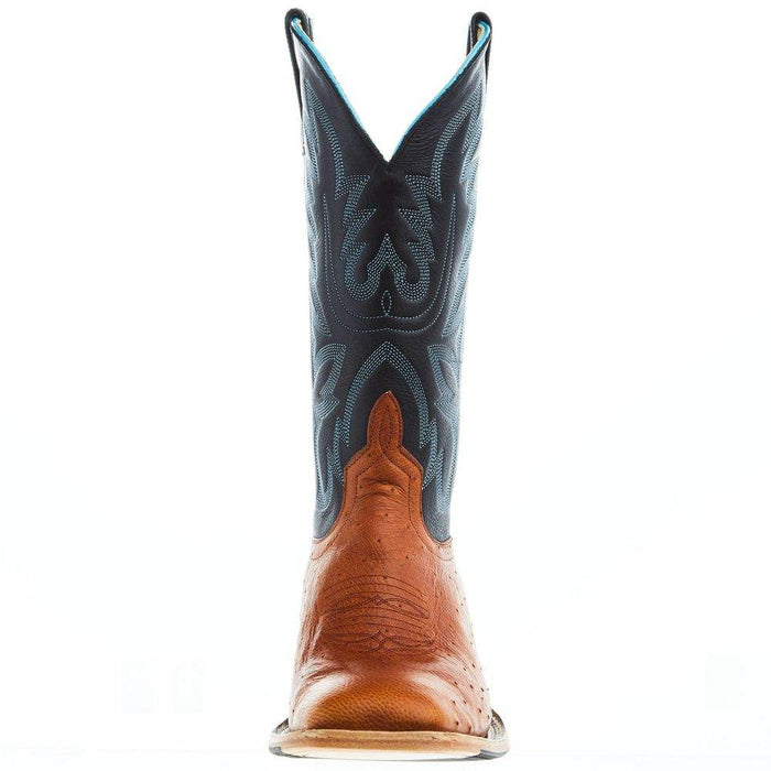 Horsepower Boots Mens Top Hand Cognac Smooth Ostrich Square Toe Boot
