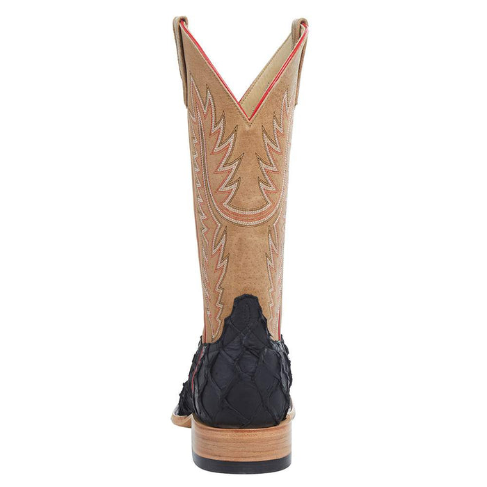 Horsepower Boots Men's Black Matte Big Bass 13in. Tan Sinsation Top Boot