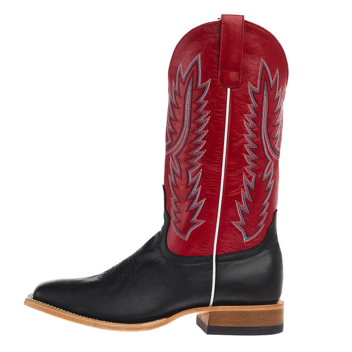 Horse Power Boots Men's Black Full Grain Vamp 13in Red Vitro Top