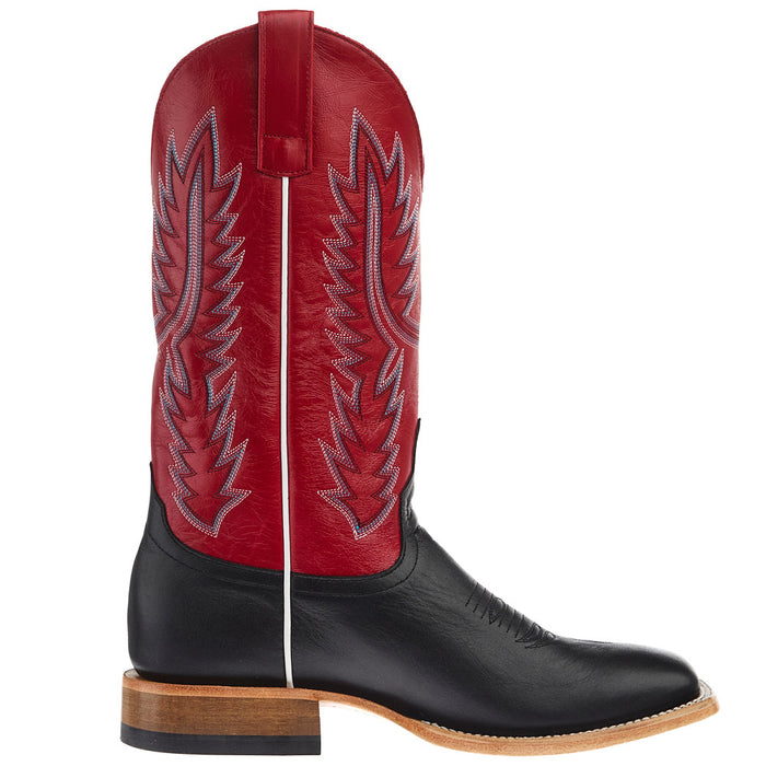 Horse Power Boots Men's Black Full Grain Vamp 13in Red Vitro Top