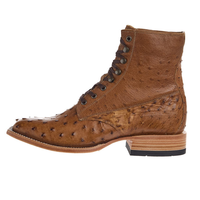 Horse Power Top Hand Men's Antique Saddle Full Quill 7in Lace Up Boot