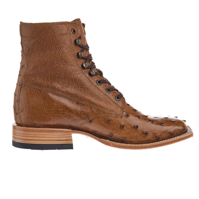 Horse Power Top Hand Men's Antique Saddle Full Quill 7in Lace Up Boot