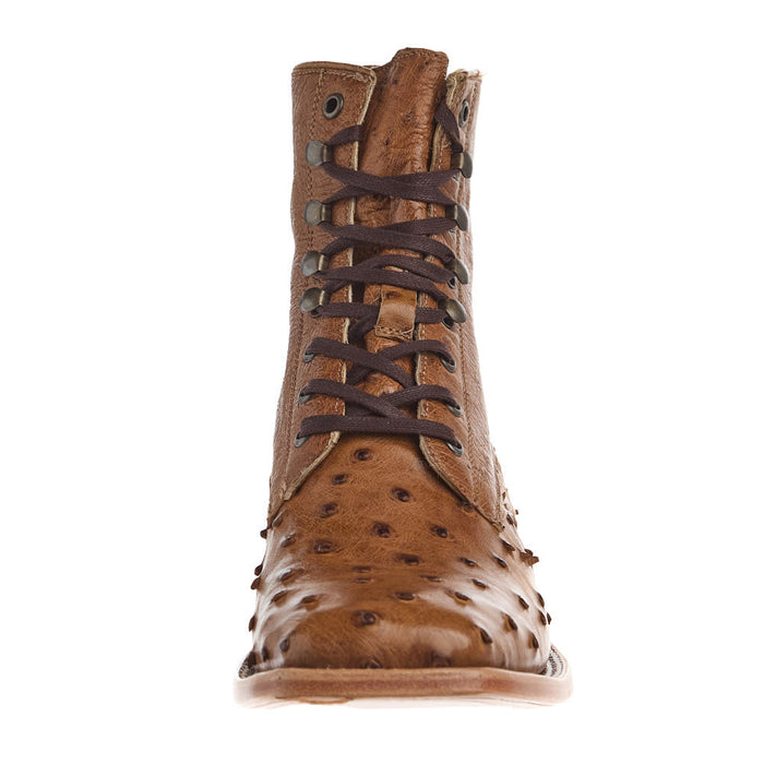 Horse Power Top Hand Men's Antique Saddle Full Quill 7in Lace Up Boot