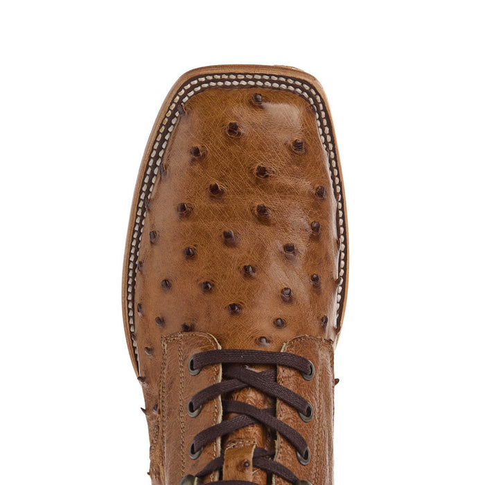 Horse Power Top Hand Men's Antique Saddle Full Quill 7in Lace Up Boot