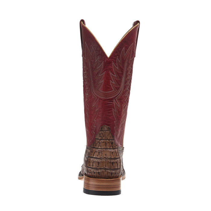Horse Power Top Hand Men's Cigar Sundance Caiman Tail Vamp 13in Red Texas Top