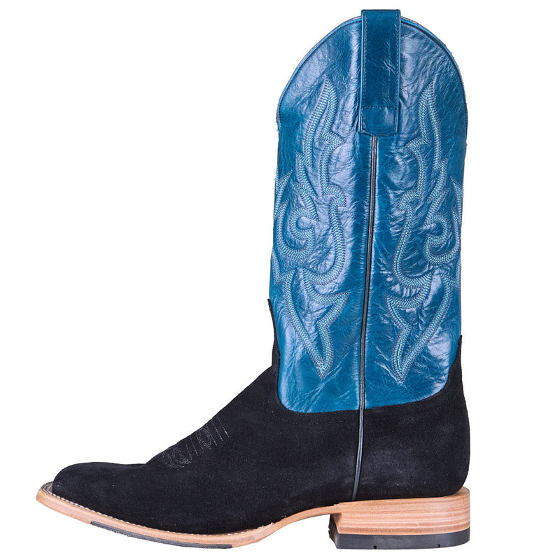 Horse Power Top Hand Men's Black Suede Vamp 13in Azure New Orleans Top