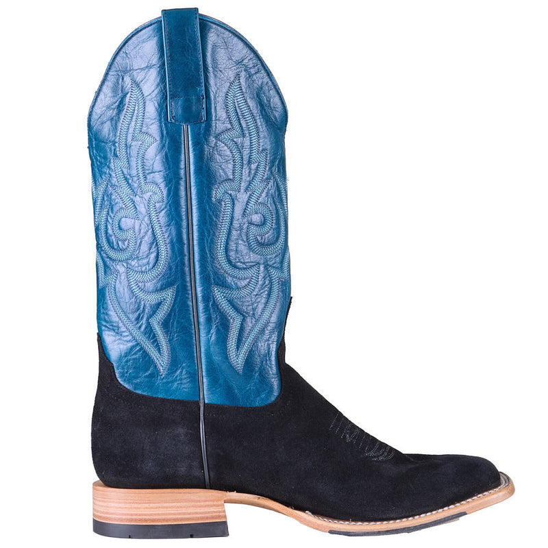 Horse Power Top Hand Men's Black Suede Vamp 13in Azure New Orleans Top