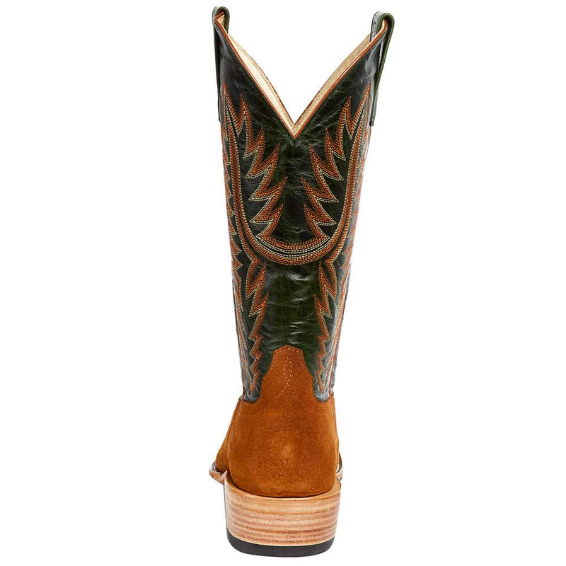Horse Power Top Hand Men's Camel Suede Roughout 13in Emerald Green Top