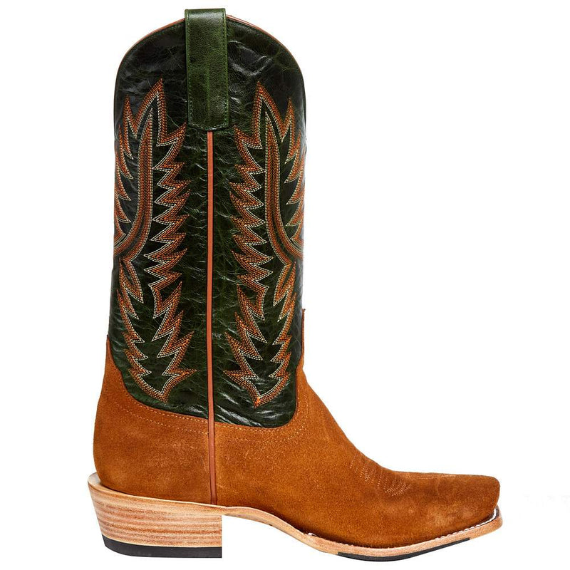 Horse Power Top Hand Men's Camel Suede Roughout 13in Emerald Green Top