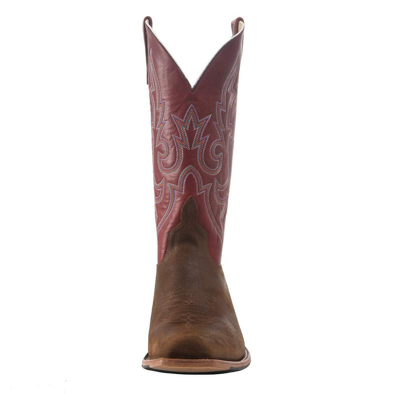 Horse Power Top Hand Men`s Waxy Commander Roughout 13in Red Top Cutter Toe Boot